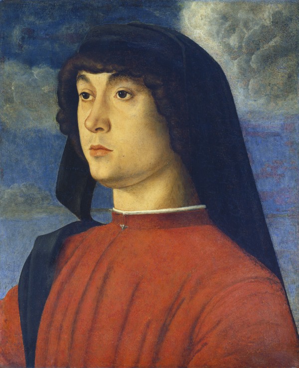 Giovanni Bellini Portrait Young Man Red by Giovanni Bellini